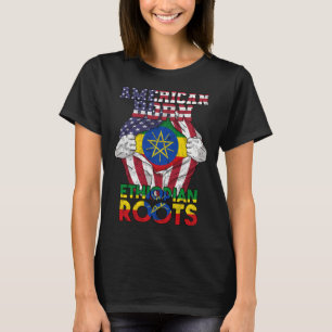 Camiseta Etiopía Etíopes África Bandera Orgulloso ADN Ameri