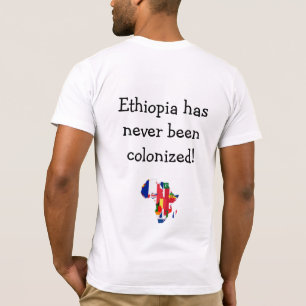 Camiseta ¡Etiopía nunca se ha colonizado!