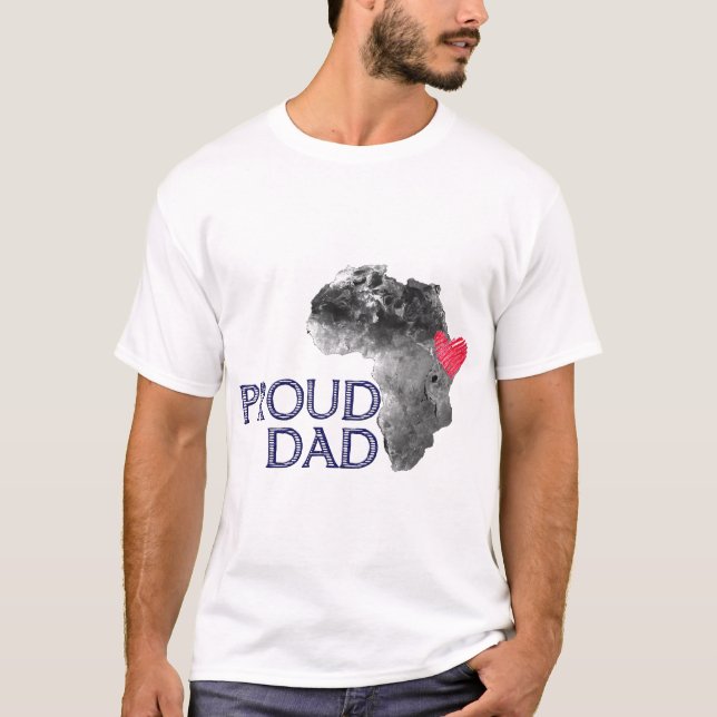 Camiseta Etiopía orgullosa que adopta al padre (Anverso)