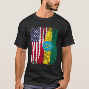 Camiseta Etiopía tiene su origen en la bandera mitad estado