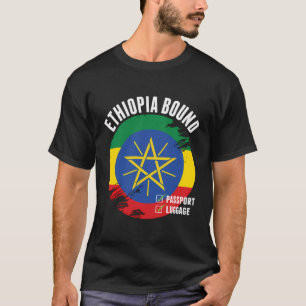 Camiseta Etiopía Viaja por país con bandera etíope vacante
