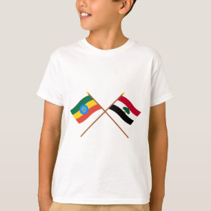 Camiseta Etiopía y banderas cruzadas Oromia