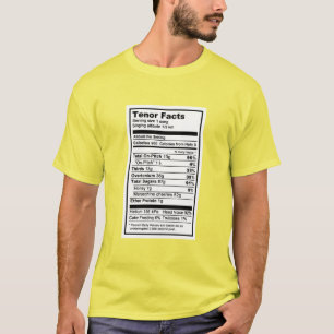 Camiseta Etiqueta alimenticia del tenor de la barbería