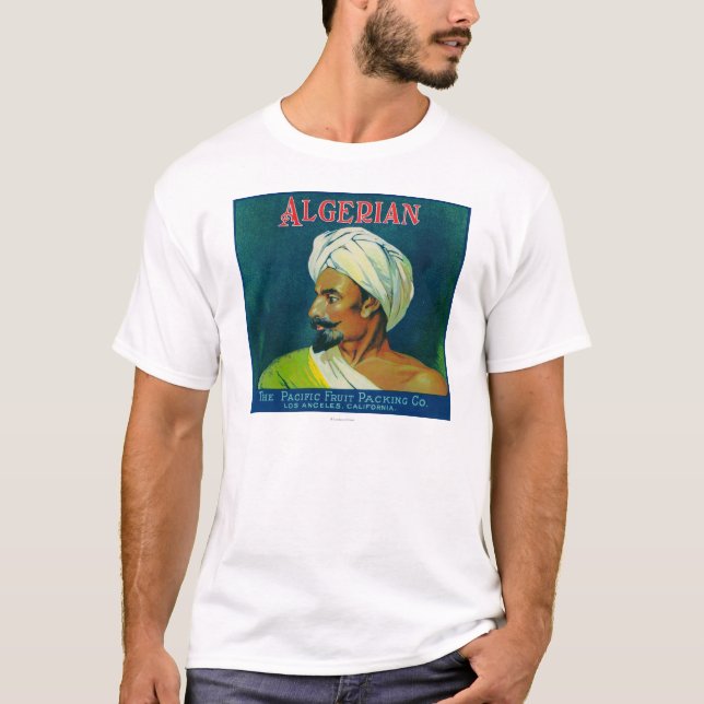 Camiseta Etiqueta anaranjada argelina (Anverso)
