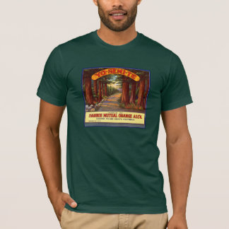 Camiseta Etiqueta anaranjada de Yo-Semi-Te del vintage