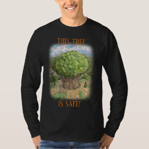 Camiseta ¡Etiqueta! Árbol seguro