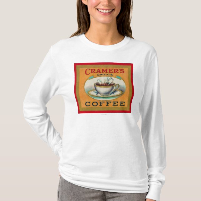 Camiseta Etiqueta bien escogida del café de Cramer (Anverso)