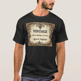 Camiseta Etiqueta clásica de vino de época - Bash de cumple