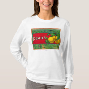 Camiseta Etiqueta común del cajón de la pera