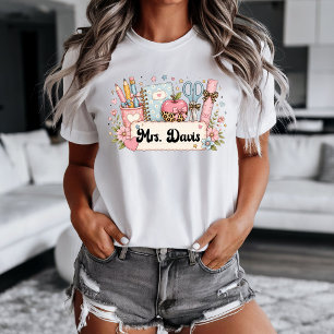 Camiseta Etiqueta con nombre de maestro personalizada para