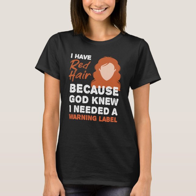 Camiseta Etiqueta de advertencia de cabeza roja Mc1r (Anverso)
