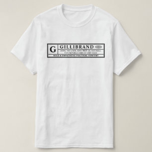 Camiseta Etiqueta de advertencia de Gillibrand