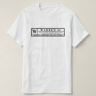 Camiseta Etiqueta de advertencia de Warren