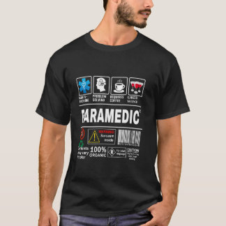 Camiseta Etiqueta de advertencia divertida de paramédico Ha