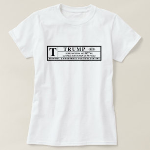 Camiseta Etiqueta de advertencia "Mujeres contra Trump"