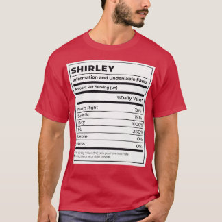 Camiseta Etiqueta de alimento divertida Hembra Ingredientes