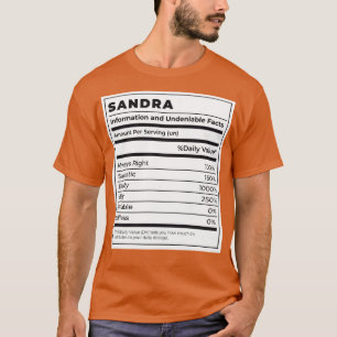 Camiseta Etiqueta de alimento divertida Ingredientes femeni