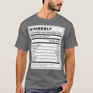 Camiseta Etiqueta de alimento divertida Ingredientes femeni