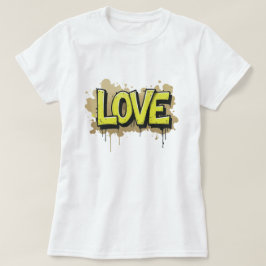 Camiseta Etiqueta de amor monocroma