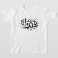 Etiqueta de amor monocroma