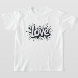 Camiseta Etiqueta de amor monocroma