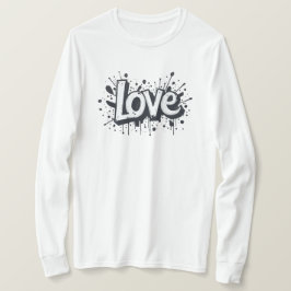 Camiseta Etiqueta de amor monocroma