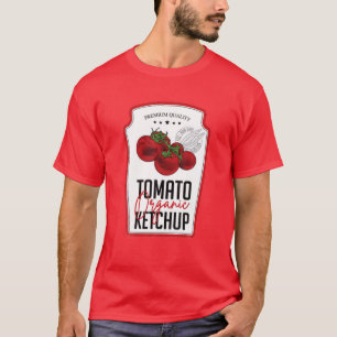 Camiseta Etiqueta de botellas de salsa de tomate Ketchup Gr