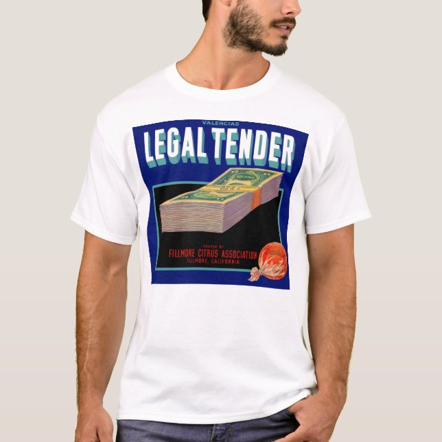 Camiseta Etiqueta de caja del naranja de licitaciones legal (Anverso)