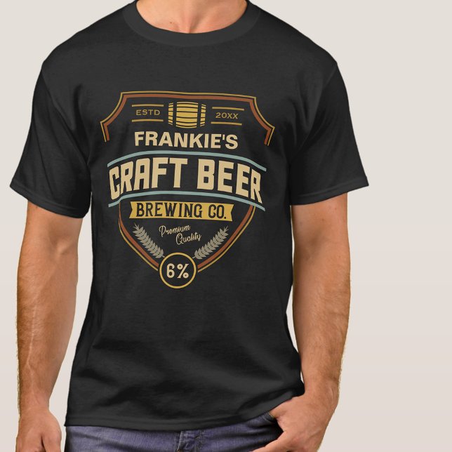Camiseta Etiqueta de cerveza artesanal personalizada Compañ (Subido por el creador)