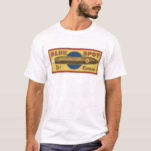 Camiseta Etiqueta de cigar azul