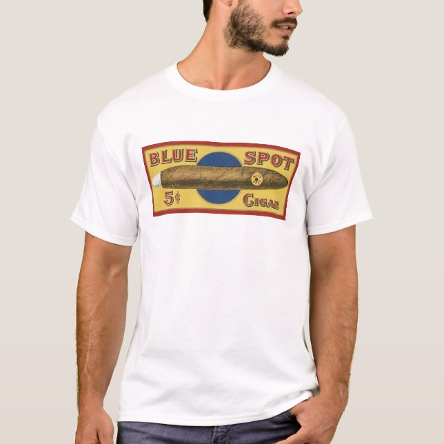 Camiseta Etiqueta de Cigar de Blue Spot (Anverso)