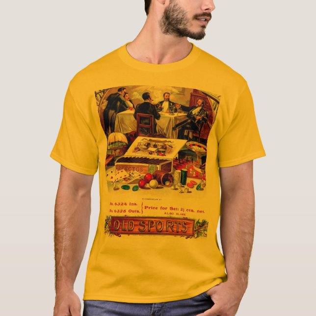 Camiseta Etiqueta de cigarro de juego de póquer de soltero  (Anverso)