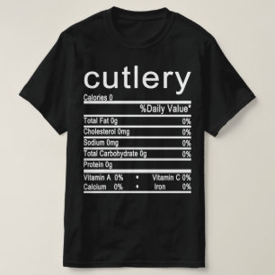 Camiseta etiqueta de datos de nutrición