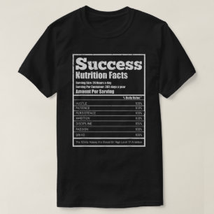 Camiseta Etiqueta de datos nutricionales correcta
