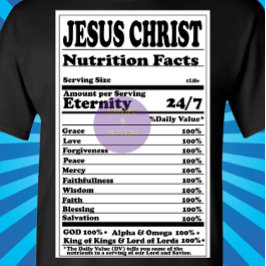 Camiseta Etiqueta de datos nutricionales - cristiano