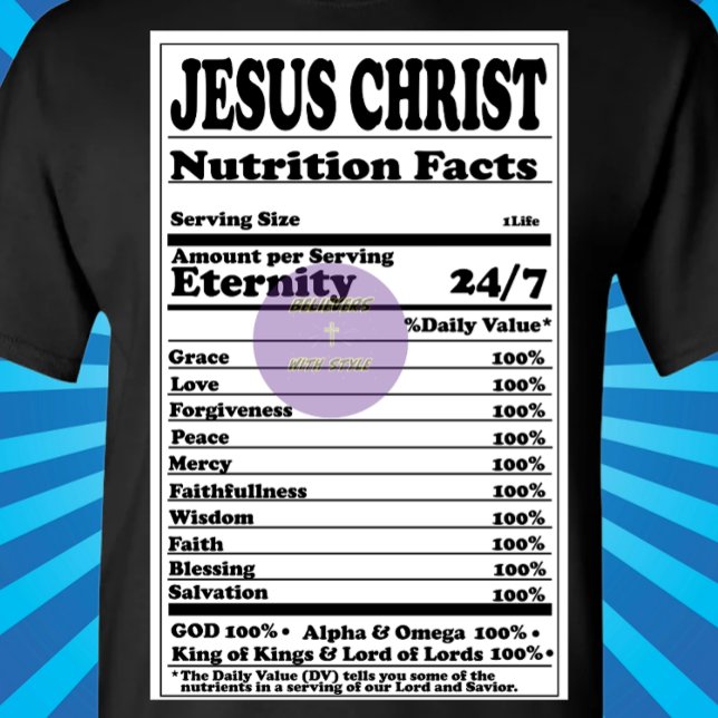 Camiseta Etiqueta de datos nutricionales - cristiano (Subido por el creador)