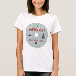 Camiseta etiqueta de disco de winterest