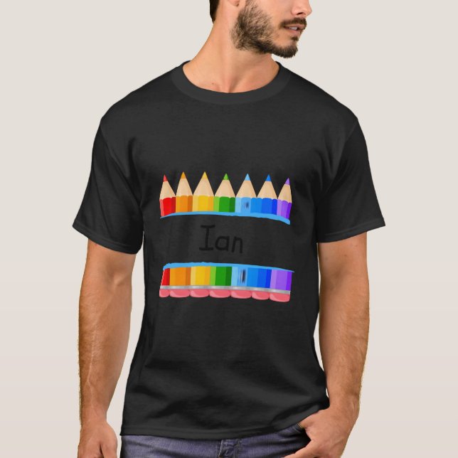 Camiseta Etiqueta De Educación Escolar Nombre Estudiantil I (Anverso)