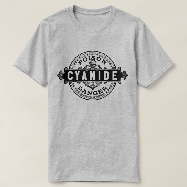 Camiseta Etiqueta de envenenamiento con estilo de cosecha d (Diseño del anverso)