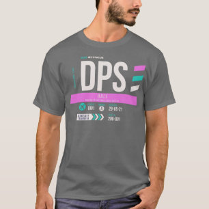 Camiseta Etiqueta de equipaje 1 del código del aeropuerto D