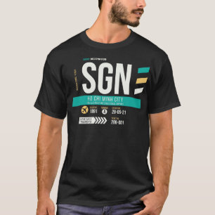 Camiseta Etiqueta de equipaje de código de aeropuerto SGN d