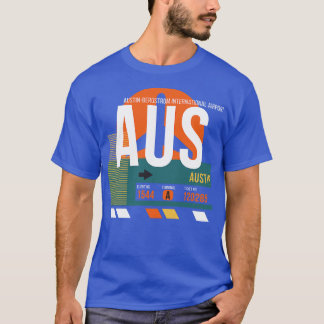 Camiseta Etiqueta de equipaje de código del aeropuerto Aust