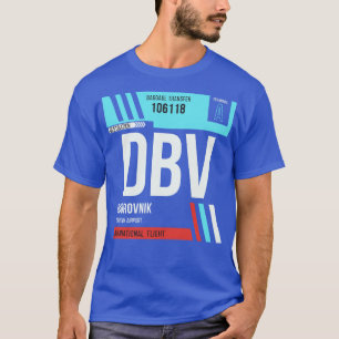 Camiseta Etiqueta de equipaje de código del aeropuerto DBV 