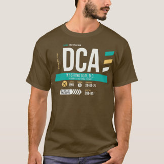 Camiseta Etiqueta de equipaje de código del aeropuerto DCA