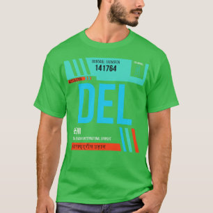Camiseta Etiqueta de equipaje de código del aeropuerto Delh