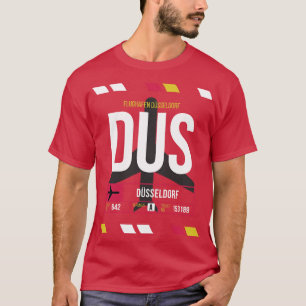 Camiseta Etiqueta de equipaje de código del aeropuerto Duss