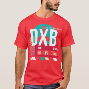 Camiseta Etiqueta de equipaje de código del aeropuerto DXB 