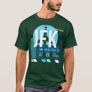 Camiseta Etiqueta de equipaje de código del aeropuerto JFK