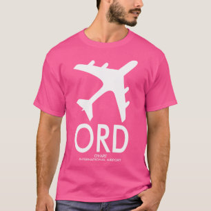 Camiseta Etiqueta de equipaje de código del aeropuerto Ord 