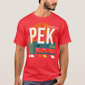 Camiseta Etiqueta de equipaje de código del aeropuerto PEK 